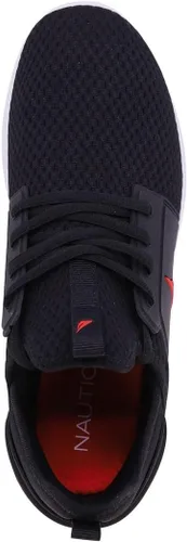 Vista 4 de Nautica Zapatillas deportivas para hombre, cómodas, informales, con cordones, a la moda, para caminar, pantalones deportivos ligeros