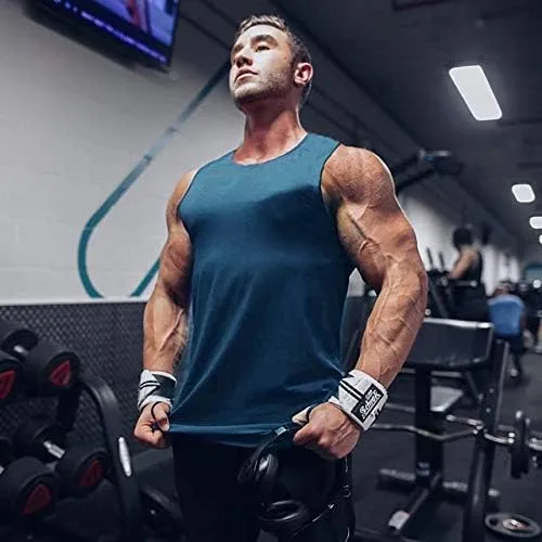 Vista 3 de COOFANDY Camisetas sin mangas para hombre, paquete de 3 camisetas sin mangas para entrenamiento, gimnasio, culturismo, fitness, paquete de 3