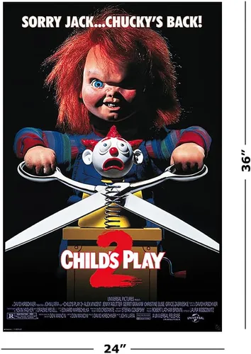 Vista 2 de Child's Play 2 - Póster de la película (Sorry Jack... Chucky's Back) (Estilo Regular) (Tamaño: 24" x 36")