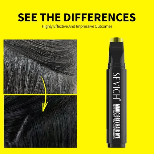 Vista 7 de SEVICH Lápiz de tinte para cabello gris, barra de retoque de raíz, uso para cobertura de cabello gris, extractos de plantas naturales, fácil