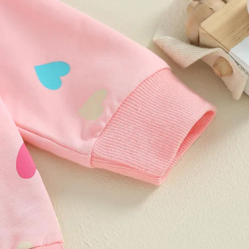 Vista 3 de WONGCHOlCE Conjunto de ropa para bebé niña, 3 piezas, sudadera de manga larga, pantalones, diadema, ropa de otoño e invierno