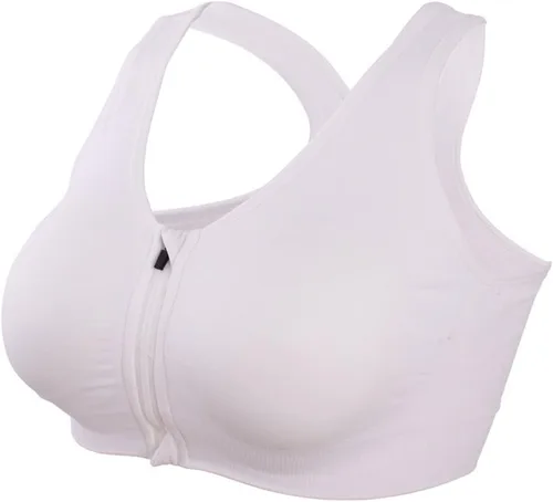 Vista 8 de Brasier deportivo o para yoga con cierre frontal de ganchos y cremallera para mujer
