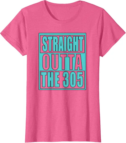 Vista 17 de Miami Straight Outta The 305 Funny South Florida Fan - Camiseta