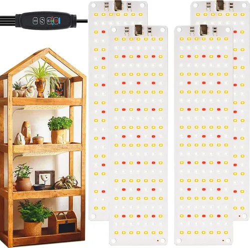 Vista 9 de Rocoking Luces de cultivo para plantas de interior, lámpara de cultivo de panel ultrafino, 158 luces LED de espectro completo para plantas debajo