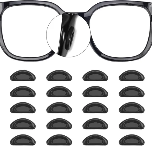 Vista 8 de 20 pares de almohadillas nasales adhesivas de silicona antideslizantes para gafas y gafas de sol, almohadillas nasales delgadas para anteojos