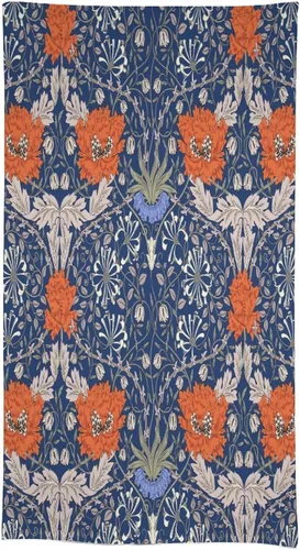 Vista 329 de Mantel Floral Retro de Pájaros, Diseño Original Bohemio William Morris Estampado Cubierta de Mesa para Hogar Picnic Fiesta Comedor Cocina William