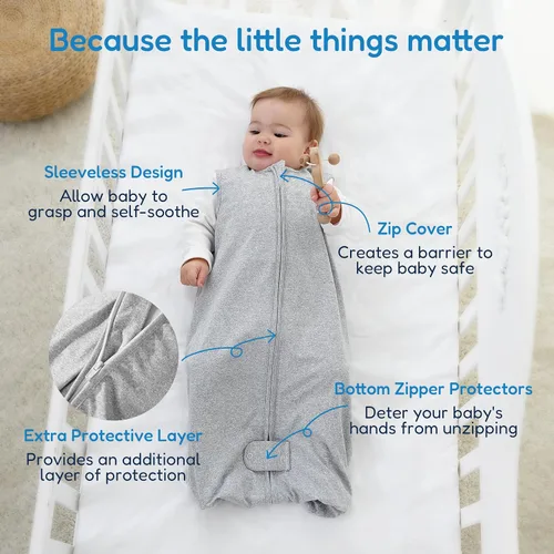 Vista 4 de TotAha Baby Sleep Sacks 3-Pack, 0.5 TOG Wearable Blanket, 3-6-15-24 Months León Boho