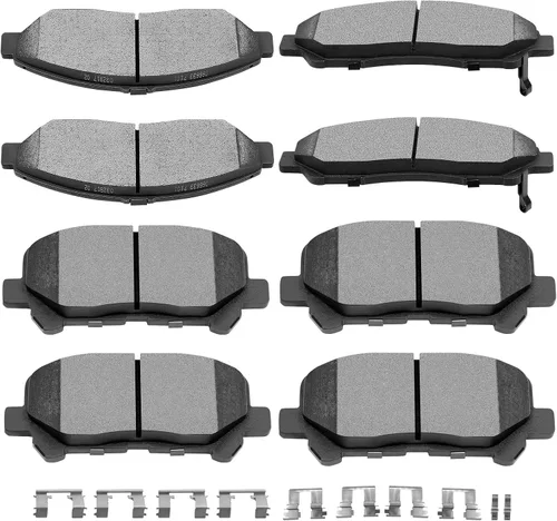 Vista 22 de SCITOO Juego de pastillas de freno de cerámica delanteras y traseras D374 D465 para Acura CL 1997-1999, Honda Civic 2002-2003 2006-2011, para Honda