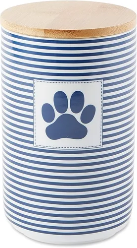 Vista 10 de Bone Dry Paw & Patch - Colección de mascotas de cerámica, recipiente para golosinas, 4 x 6.5, gris