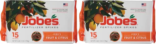 Vista 20 de Espinas fertilizadoras para hoja perenne de Jobe’s 13-3-4 fertilizante con tiempo de liberación para junípero, ciprés y todos los otros árboles