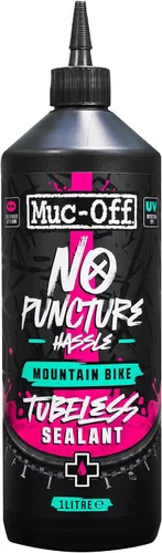 Vista 9 de Muc-Off Sellador sin cámara sin complicaciones de pinchazos, 1 litro, sellador avanzado para neumáticos de bicicleta con tinte trazador UV que sella