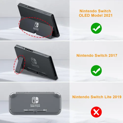 Vista 9 de Fintie Large Carrying Case for Nintendo SwitchSwitch OLED Model - Fits AC Adapter Charger, Shockproof Hard Shell Protective Cover w20 Games Storage