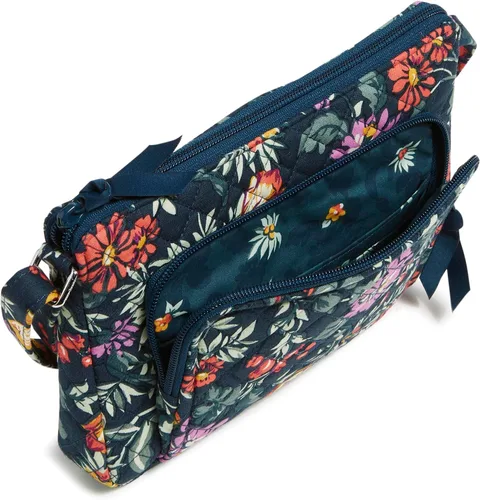 Vista 3 de Vera Bradley Bolso cruzado estilo hipster de algodón para mujer con protección RFID