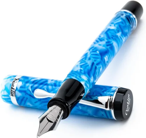 Vista 34 de Conklin Duragraph Pluma estilográfica Abalone Nights - Punta mediana, elegante instrumento de escritura con exquisito acabado de abulón