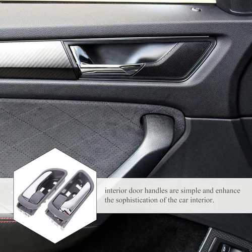 Vista 5 de 2pcs Interior Car Door Handles Replacement for Mid-Size Sedan 2002-2006 Chrome Finish Driver Side Door Pull Grip Trim Automotive Interior Handle