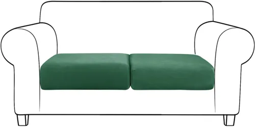 Vista 3 de Fundas de asiento de terciopelo ultra suave, fundas de cojín de asiento suave SOFE fundas de sofá con parte inferior elástica lavable funda