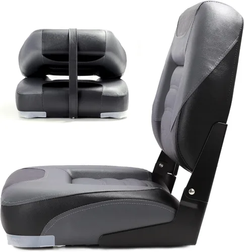 Vista 4 de NORTHCAPTAIN T1 Deluxe Asiento plegable para barco con respaldo bajo, tornillos de acero inoxidable incluidos