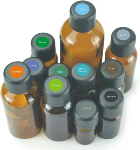 Vista 4 de 12 hojas de 2520 unidades, etiquetas de aceites esenciales, tapas de botellas, calcomanías para botellas de bolas enrollables y etiquetas de prueba