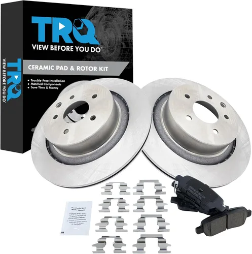 Vista 81 de TRQ Juego de pastillas de freno y rotor de cerámica trasera compatible con Honda Accord V6 1998-02 3.0L con frenos de disco traseros 02-06 Acura RSX