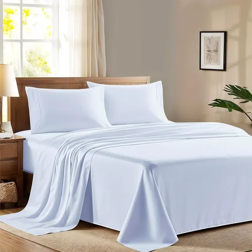 Vista 15 de Juego de sábanas 100% algodón egipcio para cama individual, sábanas de lujo de la serie 600 refinadas para cama de tamaño individual