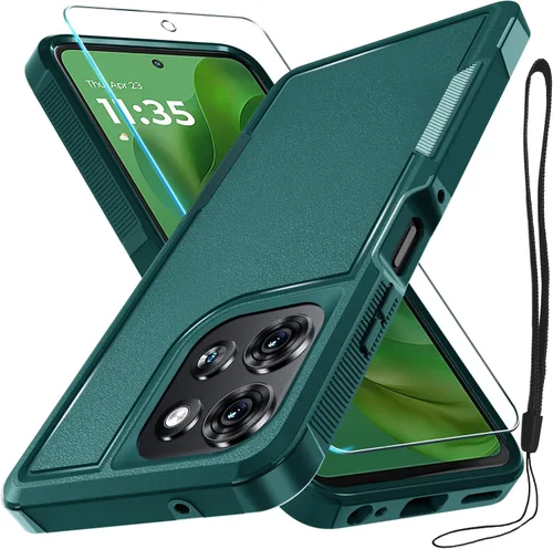 Vista 37 de Funda compatible con Moto G 5G 2024, cuerpo completo, resistente, resistente, a prueba de golpes, con correa de cordón, protector de pantalla