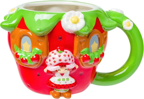 Vista 25 de Silver Buffalo Disney Alicia en el país de las maravillas Taza de té apiladas de cerámica esculpida en 3D, 20 onzas (591.4 ml)