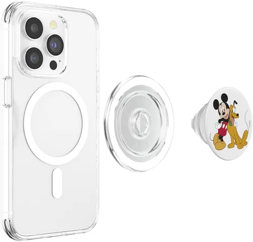 Vista 4 de Disney Mickey y sus amigos Mickey & Pluto Retrato PopSockets MagSafe PopGrip para iPhone
