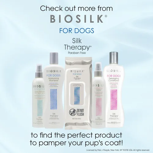 Vista 8 de BioSilk Toallitas hidratantes y limpiadoras para perros, 100