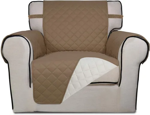 Vista 171 de PureFit - Funda de sofá acolchada reversible, protector de muebles impermeable, funda de sofá lavable con espuma antideslizante y correas elásticas