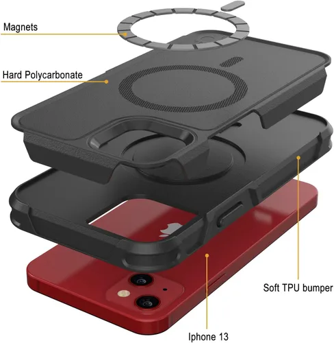 Vista 5 de PunkCase Funda [Serie Spartan 2.0] Funda transparente resistente con protector de pantalla de vidrio templado Protección de cuerpo completo ultra