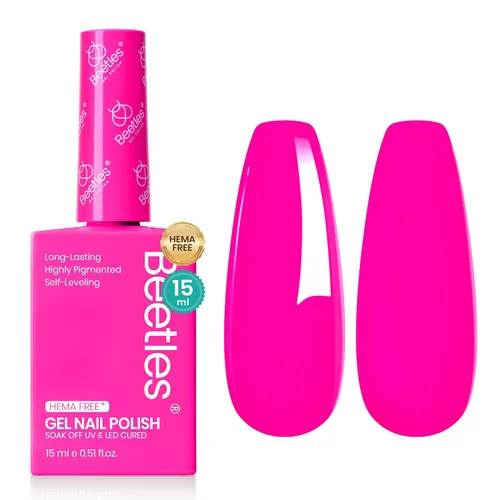 Vista 9 de Beetles - Esmalte de gel blanco, 0.5 onzas líquidas, tamaño completo, sin A - Creme White Hema Free white Rhythm