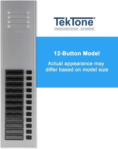 Vista 2 de TekTone AM492/04 Panel de altavoces de entrada resistente al vandalismo, 4 botones y titulares de nombres