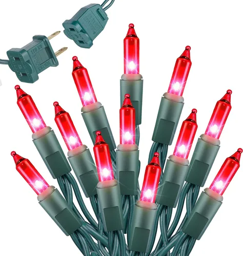 Vista 13 de Guirnalda de luces incandescentes púrpura de 20 pies para decoración de fiesta