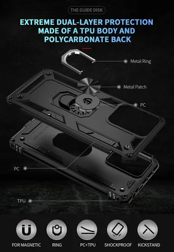 Vista 6 de Funda para XiaoMi RedMi Note 12 Pro 5G /Poco X5 Pro con [2 unidades] Protector de pantalla de vidrio templado, para RedMi Note 12 Pro Heavy Duty