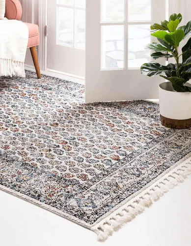 Vista 4 de Unique Loom Aramis Collection - Alfombra rectangular (2 pies x 3 pies 1 pulgada, rectangular, multicolor y negro)