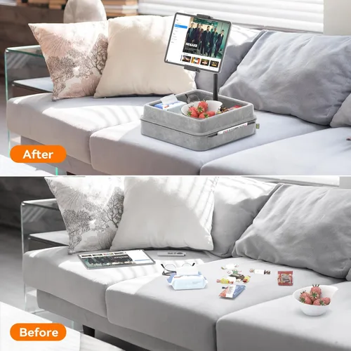Vista 7 de KDD Soporte de Almohada para Tablet – Soporte de Almohada para iPad 360° Ajustable para Regazo, Cama y Escritorio – Base Suave para Tablet