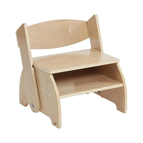 Vista 13 de ECR4Kids Taburete y silla multiusos Flip-Flop, muebles para niños, gris lavado