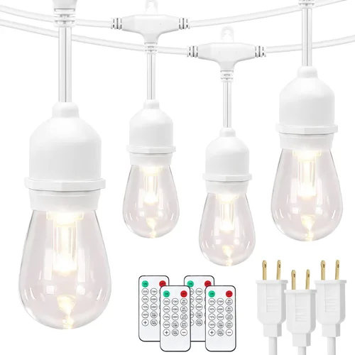 Vista 11 de Mlambert Tira de luces LED regulables para exteriores de 3 colores con Negro