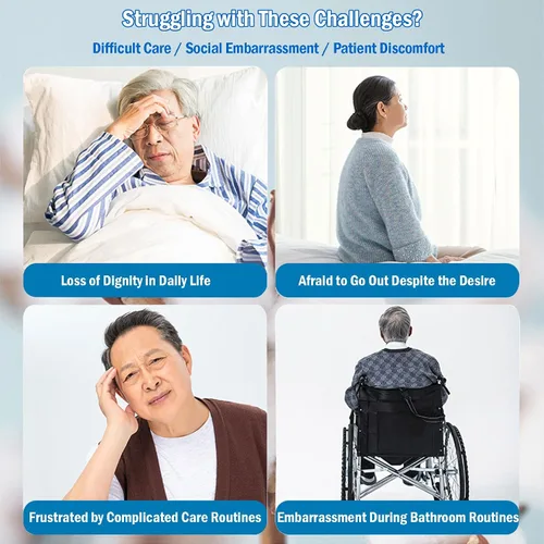 Vista 7 de Pantalones de ostomía para hombre para bolsa de orina, ropa interior de incontinencia posoperatoria con bolsillo de drenaje, algodón transpirable