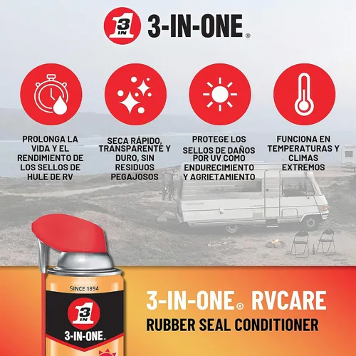 Vista 3 de 3-IN-ONE RVcare - Acondicionador de sello de goma con spray inteligente