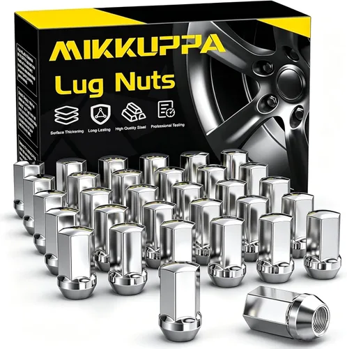 Vista 22 de MIKKUPPA 20 tuercas de llanta OEM 9/16-18, repuesto para Dodge Dakota 2006-2010, Durango 2004-2009, ruedas Ram 1500 Factory 2002-2010, asiento negro