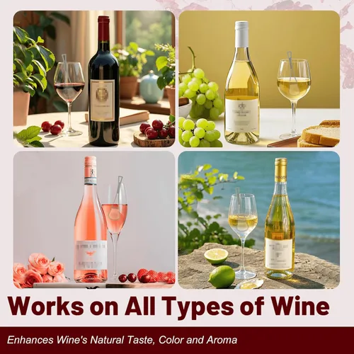 Vista 8 de Filtro de varitas de vino, elimina sulfitos e histaminas: puede reducir y aliviar las alergias y sensibilidades al vino, purificador para restaurar