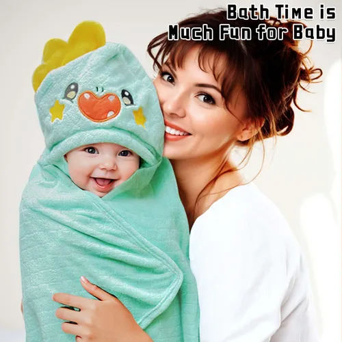 Vista 5 de Toalla de Baño para Niños Pequeños Toallas de Baño para Niños Toallas de Bebé con Capucha Toallas para Niños Pequeños para Niño Niña 0-5 Años