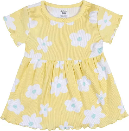 Vista 3 de Gerber Paquete de 2 vestidos de algodón de manga corta para bebés y niñas pequeñas