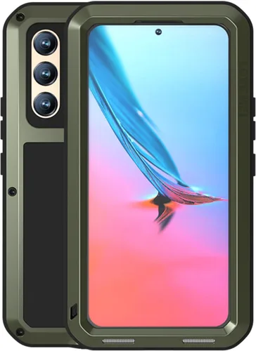 Vista 8 de LOVE MEI Funda militar resistente para Samsung Galaxy S22, con protector de pantalla de vidrio templado, a prueba de golpes, a prueba de polvo, a