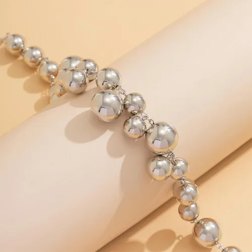 Vista 6 de Collar de perlas para mujer, collar de perlas gruesas, collar de perlas grandes, collar de perlas exageradas, regalo de joyería para niñas