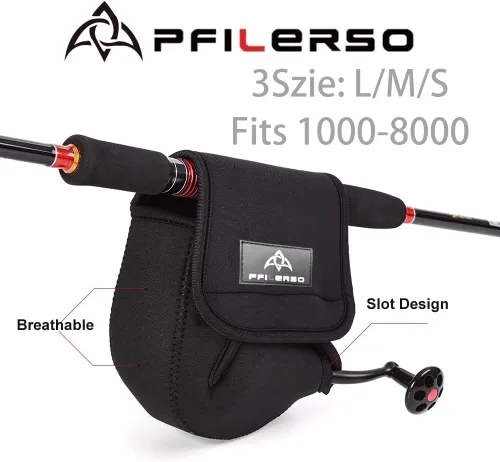 Vista 3 de 3Pcs Fundas para Carrete de Pesca Giratoria Bolsa de Transporte para Carrete de Pesca de Arrastre Estuche Protector Funda para Carrete de Pesca