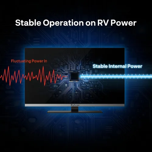 Vista 9 de SYLVOX 22" 12V/24V Smart RV TV con Google TV y reproductor de DVD