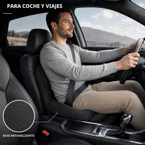Vista 8 de Cojín de asiento ergonómico con soporte lumbar, espuma Gris oscuro + gris claro