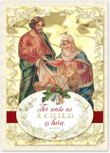 Vista 8 de Punch Studio Child Medallion - Tarjetas navideñas dimensionales en caja con 12 tarjetas y sobres adornados (44696)